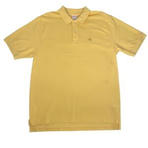 Brooks Brothers Mens Large Polo Performance Yellow Cotton Shirt